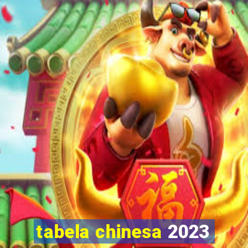 tabela chinesa 2023